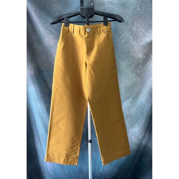 Wayre Pants - Wayre Jetsetter Cropped Wide Leg Pants Size 2 Recycled Plastic Bottles Mustard